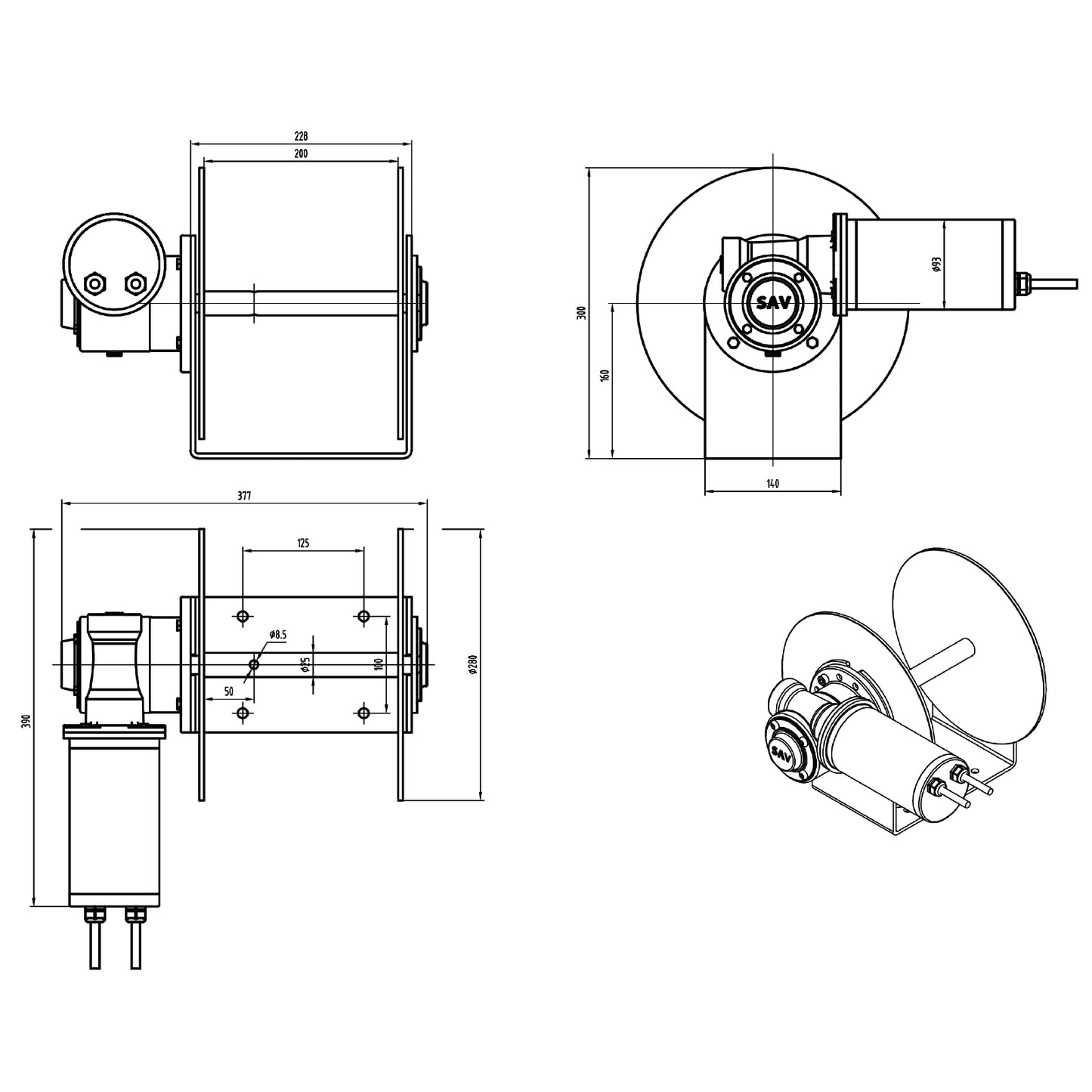 SAV Signature Series Winches 1500