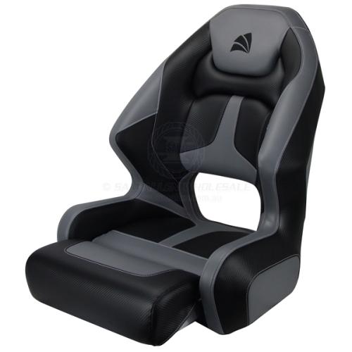 S.A.W Seat Relaxn Mako Incl Thigh Rise Gray & Black Carbon with Cover