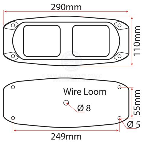 S.A.W Light LED Underwater Aqua Idea B40W 3000lm 12V RGB